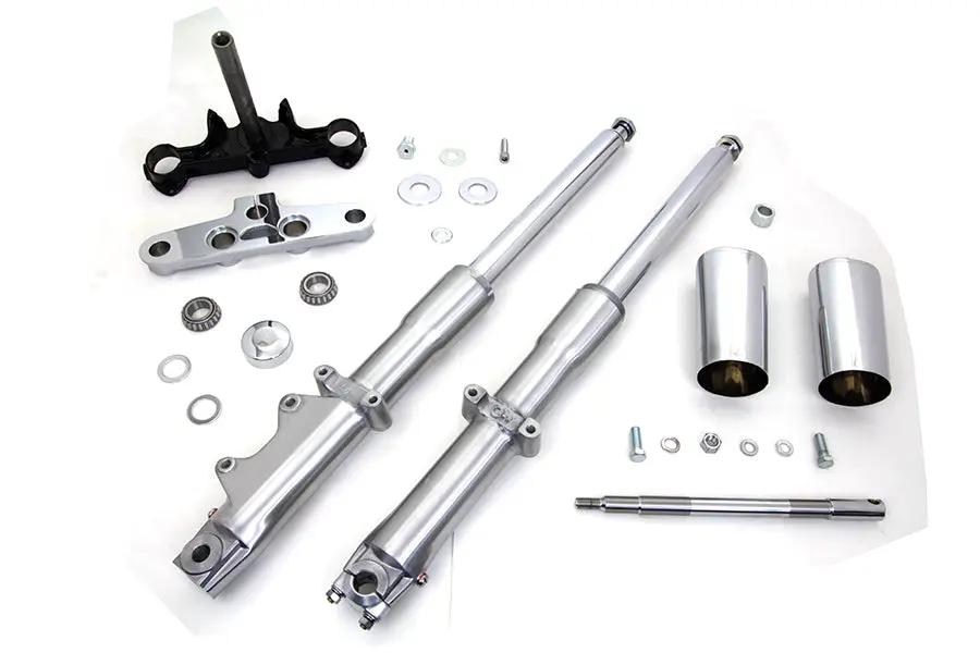 V-Twin 41mm Fork Assembly with Polished Sliders for Harley Davidson XL Models by V-Twin