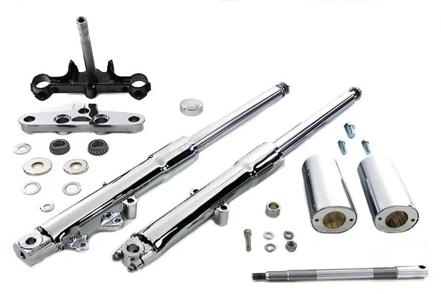V-Twin 41mm Fork Assembly with Chrome Sliders for Harley Davidson XL Models by V-Twin