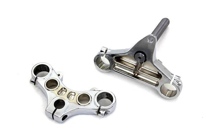 V-Twin Chrome Triple Tree Set for 39mm Fork Tubes - Fits Harley Davidson XL 1988-1997 by V-Twin