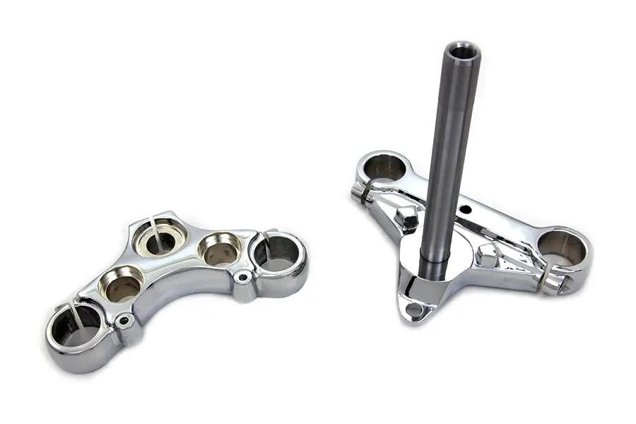 V-Twin Chrome Triple Tree Set for 39mm Fork Tubes - Fits Harley Davidson XL 1988-1997 by V-Twin