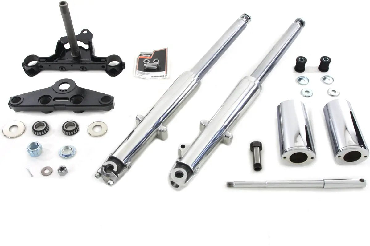 V-Twin Fork Assembly with Polished Sliders for Harley Davidson FL 1969-1971 by V-Twin