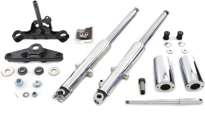 V-Twin Fork Assembly with Polished Sliders for Harley Davidson FL 1969-1971 by V-Twin
