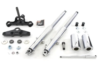 V-Twin Fork Assembly with Polished Sliders for Harley Davidson FL 1969-1971 by V-Twin