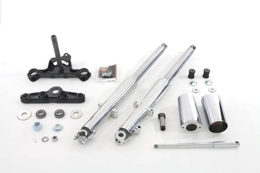 V-Twin Fork Assembly with Polished Sliders for Harley Davidson FL 1969-1971 by V-Twin