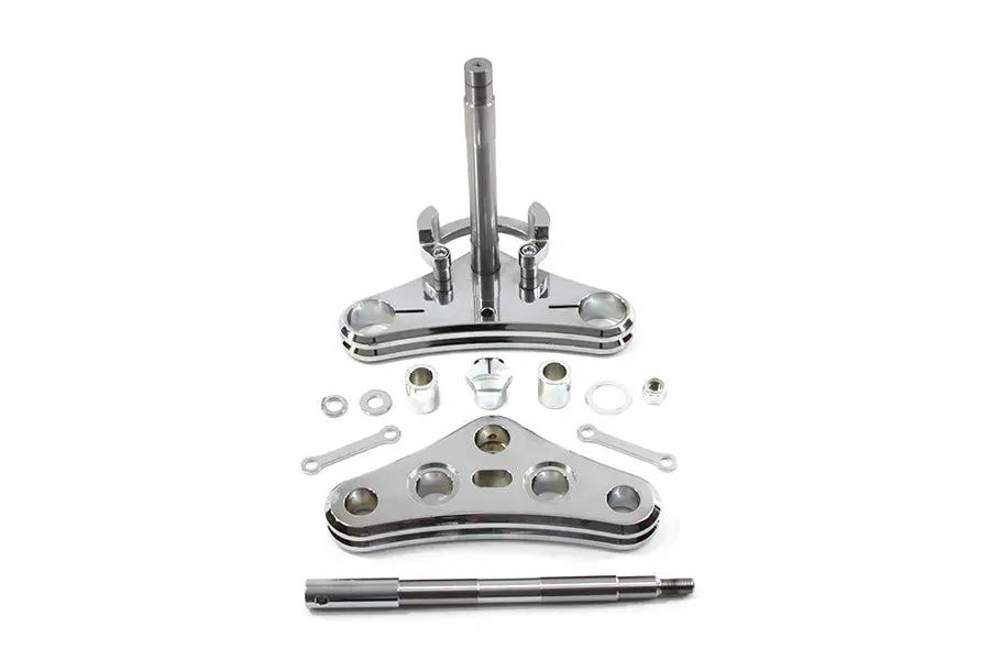 V-Twin 41mm Triple Tree Conversion Kit Chrome for Harley Davidson XL Models by V-Twin