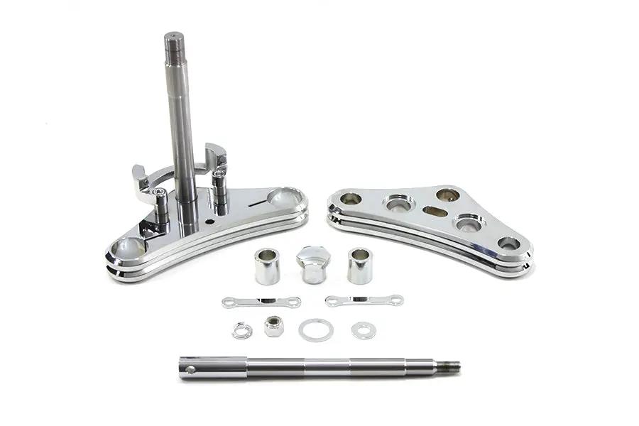 V-Twin 41mm Triple Tree Conversion Kit Chrome for Harley Davidson XL Models by V-Twin