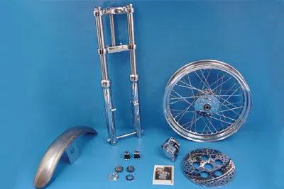 V-Twin 39mm Chrome Fork Assembly with 19 Inch Wheel for Harley Davidson XL Models by V-Twin
