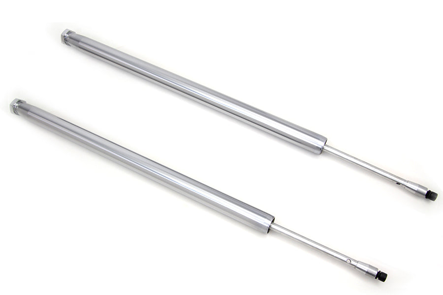 Motorshop Chrome 35mm Fork Tube Assembly Set, 23-1/2-Inch Total Length, Part 24-1073
