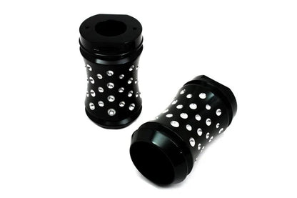 V-Twin Agostinni Style Black Fork Slider Cover Set for Harley Davidson FL 1949-1958 by V-Twin