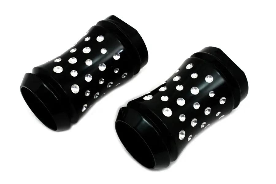 V-Twin Agostinni Style Black Fork Slider Cover Set for Harley Davidson FL 1949-1958 by V-Twin