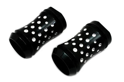 V-Twin Agostinni Style Black Fork Slider Cover Set for Harley Davidson FL 1949-1958 by V-Twin