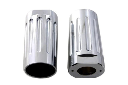 V-Twin Chrome Milled Fork Slider Cover Set for Harley Davidson FL Models by V-Twin