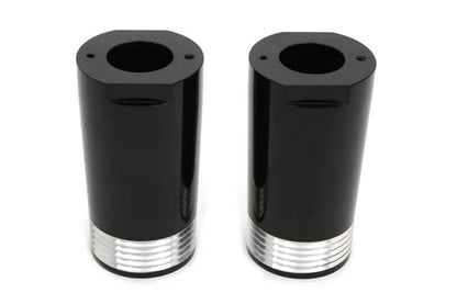 V-Twin Black Fork Slider Cover Set with Tapered Design for Harley Davidson FL Models by V-Twin