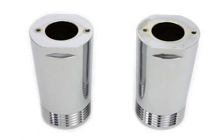 V-Twin Chrome Fork Slider Cover Set Tapered Style for Harley Davidson FL Models by V-Twin
