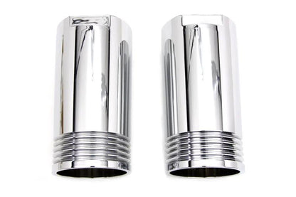 V-Twin Chrome Fork Slider Cover Set Tapered Style for Harley Davidson FL Models by V-Twin