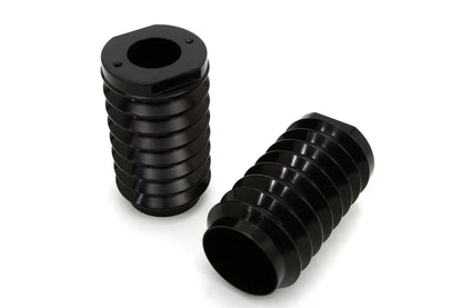 V-Twin Black Fork Slider Cover Set Bellowed Style for Harley Davidson FL 1949-1958 by V-Twin