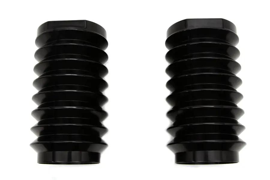 V-Twin Black Fork Slider Cover Set Bellowed Style for Harley Davidson FL 1949-1958 by V-Twin
