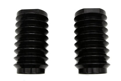 V-Twin Black Fork Slider Cover Set Bellowed Style for Harley Davidson FL 1949-1958 by V-Twin