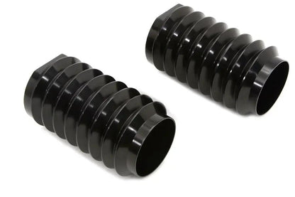 V-Twin Black Fork Slider Cover Set Bellowed Style for Harley Davidson FL 1949-1958 by V-Twin