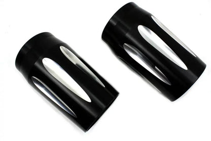V-Twin Black Fork Slider Cover Set for Harley Davidson FLT Models by V-Twin
