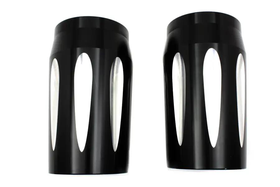 V-Twin Black Fork Slider Cover Set for Harley Davidson FLT Models by V-Twin