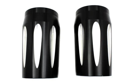 V-Twin Black Fork Slider Cover Set for Harley Davidson FLT Models by V-Twin