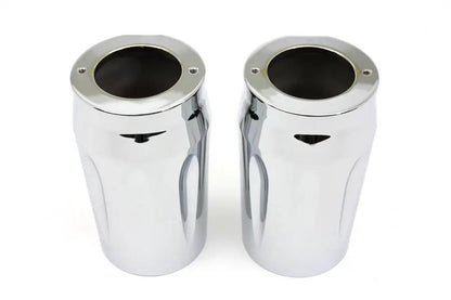 V-Twin Chrome Fork Slider Cover Set Part #77554A for Harley Davidson FLT Models by V-Twin