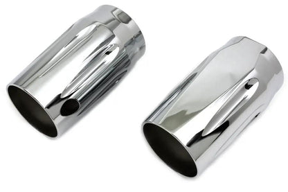 V-Twin Chrome Fork Slider Cover Set Part #77554A for Harley Davidson FLT Models by V-Twin