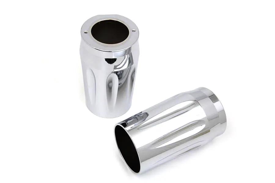 V-Twin Chrome Fork Slider Cover Set for Harley Davidson FLT (2014-2023) by V-Twin