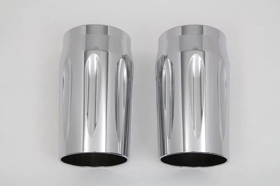 V-Twin Chrome Fork Slider Cover Set for Harley Davidson FLT (2014-2023) by V-Twin
