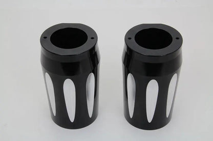 V-Twin Black Fork Slider Cover Set for Harley Davidson FLT (Part #77554B) by V-Twin