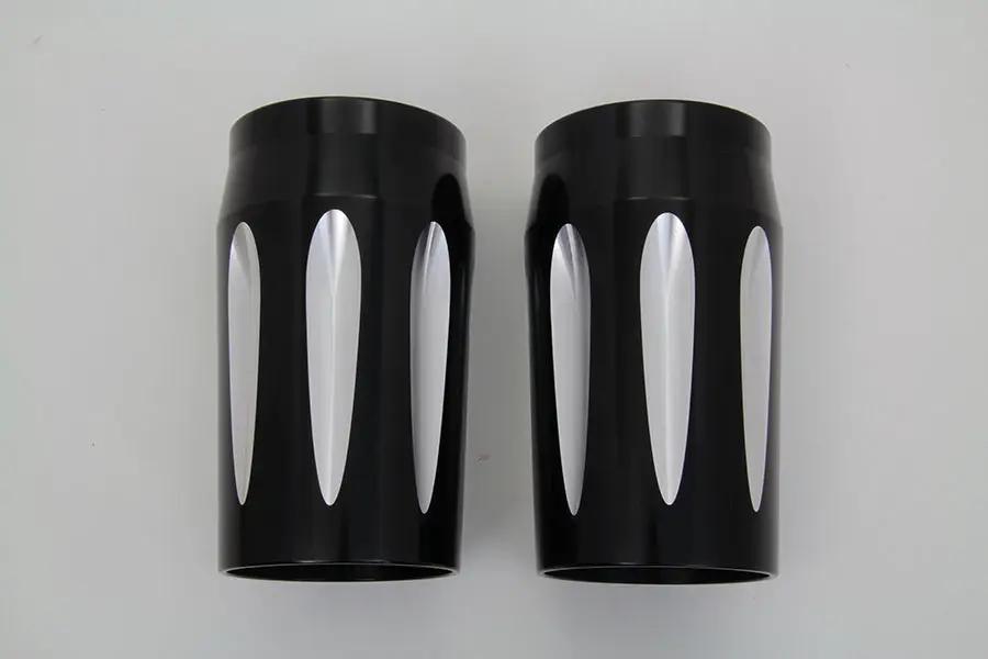 V-Twin Black Fork Slider Cover Set for Harley Davidson FLT (Part #77554B) by V-Twin