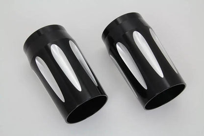 V-Twin Black Fork Slider Cover Set for Harley Davidson FLT (Part #77554B) by V-Twin
