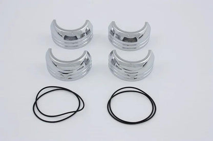 V-Twin 49mm Fork Boot Cover Set Chrome for Harley Davidson FXD (2006-2015) by V-Twin