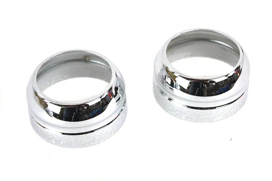 V-Twin 49mm Fork Boot Cover Set Chrome for Harley Davidson FXD (2006-2015) by V-Twin