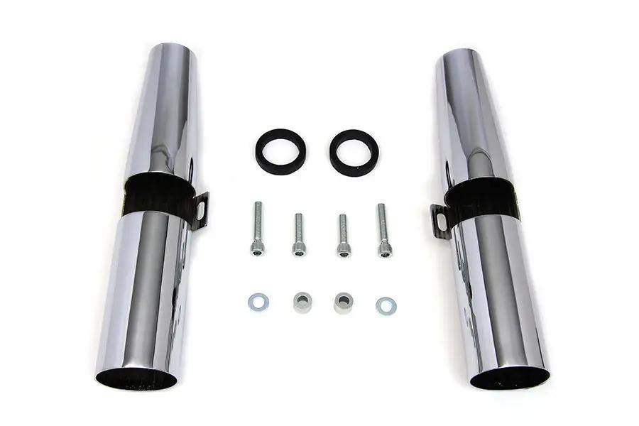 V-Twin Chrome 39mm Fork Shrouds for Harley Davidson XL (2004-2013) by V-Twin