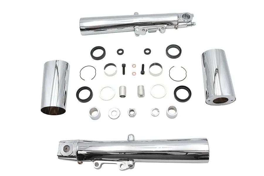 V-Twin Chrome Fork Dress Up Kit for Harley Davidson FLHR and FLT Models by V-Twin