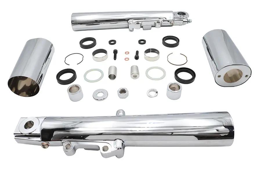 V-Twin Chrome Fork Dress Up Kit for Harley Davidson FLHR and FLT Models by V-Twin