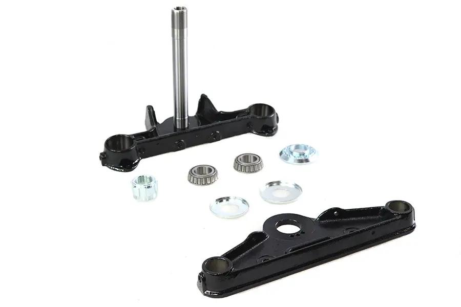 V-Twin Replica Forged Steel Triple Tree Set in Black for Harley Davidson FL Models by V-Twin