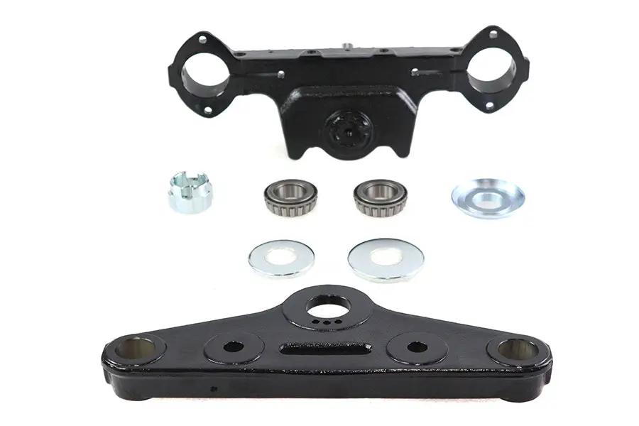 V-Twin Replica Forged Steel Triple Tree Set in Black for Harley Davidson FL Models by V-Twin