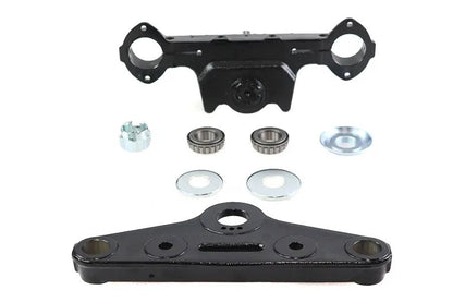 V-Twin Replica Forged Steel Triple Tree Set in Black for Harley Davidson FL Models by V-Twin