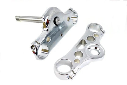V-Twin FXD 49mm Chrome Triple Tree Set for Harley Davidson FXD Models by V-Twin
