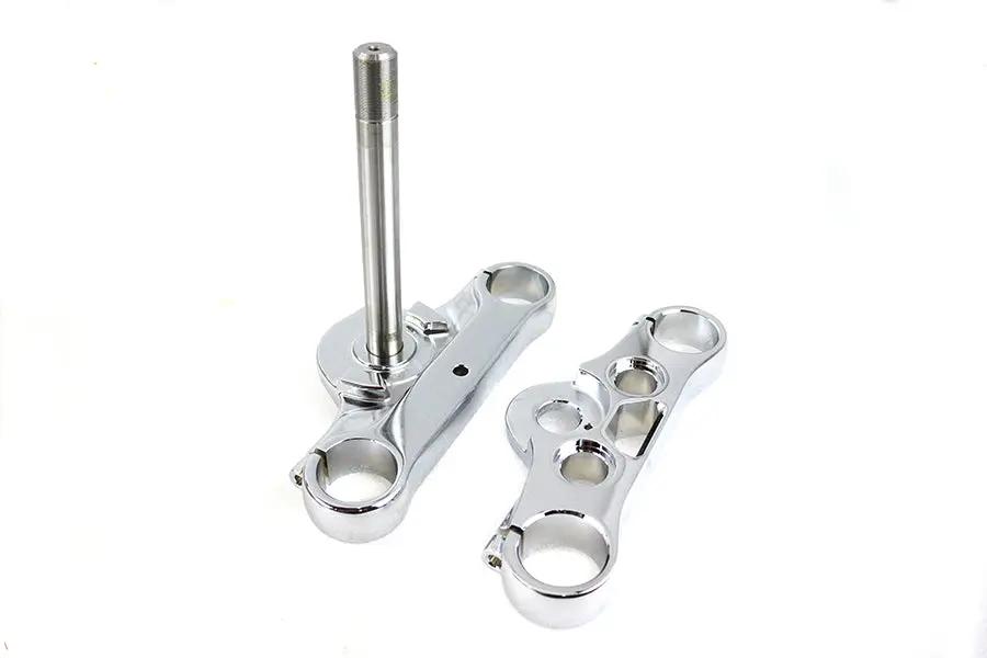 V-Twin FXD 49mm Chrome Triple Tree Set for Harley Davidson FXD Models by V-Twin