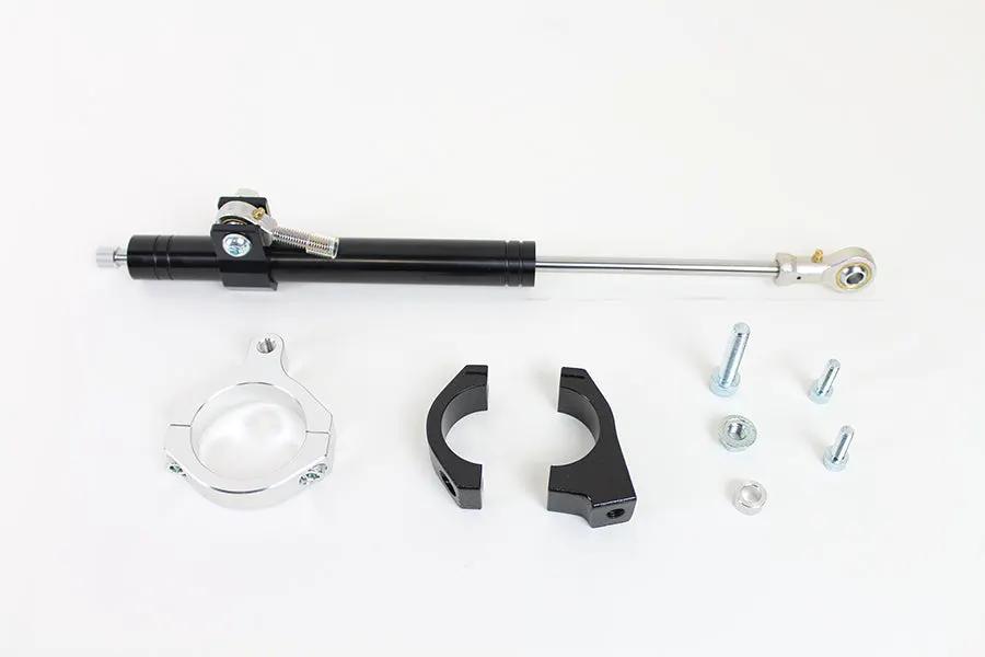 V-Twin Black Fork Steering Damper Kit for Harley Davidson FXD (2006-2015) by V-Twin
