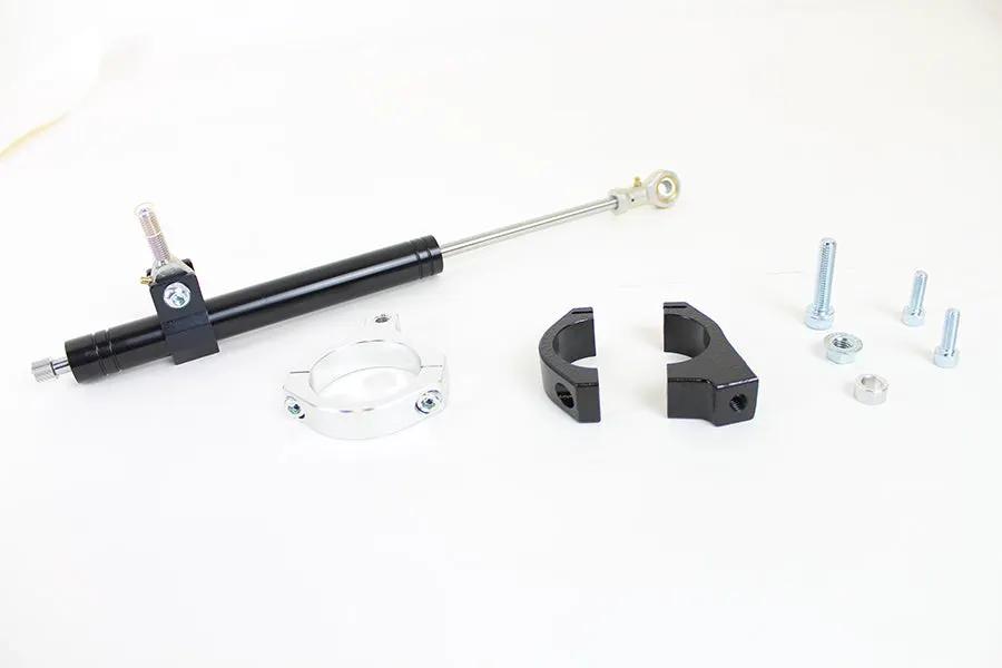 V-Twin Black Fork Steering Damper Kit for Harley Davidson FXD (2006-2015) by V-Twin