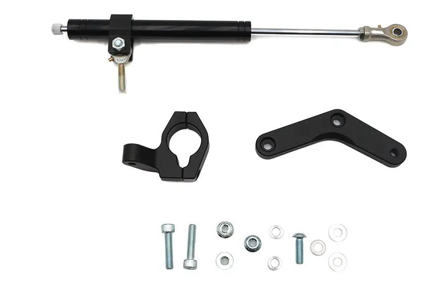 V-Twin Black Fork Steering Damper Kit for Harley Davidson FXLRST (2020-2026) by V-Twin