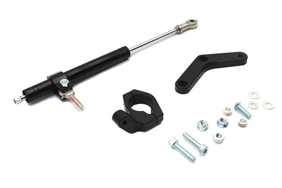 V-Twin Black Fork Steering Damper Kit for Harley Davidson FXLRST (2020-2026) by V-Twin