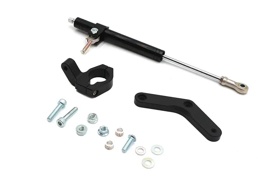V-Twin Black Fork Steering Damper Kit for Harley Davidson FXLRST (2020-2026) by V-Twin