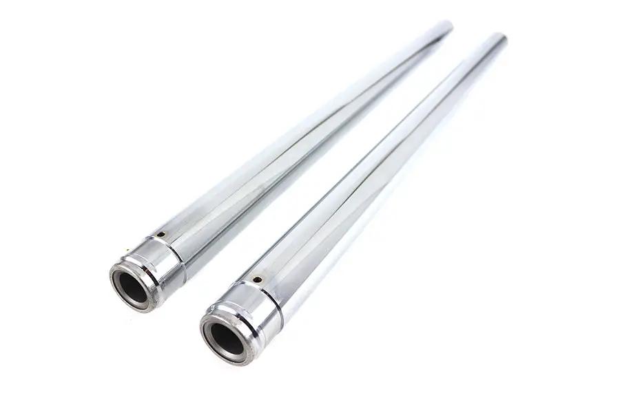 V-Twin Hard Chrome 49mm Fork Tube Set – 6 Inch Over Stock for Harley Davidson FXDWG by V-Twin