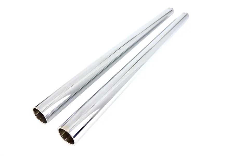 V-Twin Hard Chrome 49mm Fork Tube Set – 6 Inch Over Stock for Harley Davidson FXDWG by V-Twin